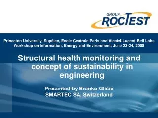 Structural health monitoring and concept of sustainability in engineering