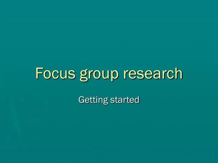 focus group research