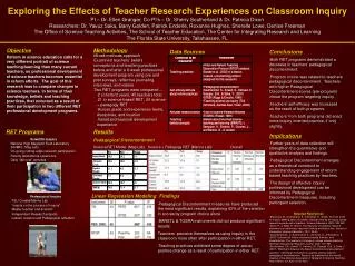 Exploring the Effects of Teacher Research Experiences on Classroom Inquiry