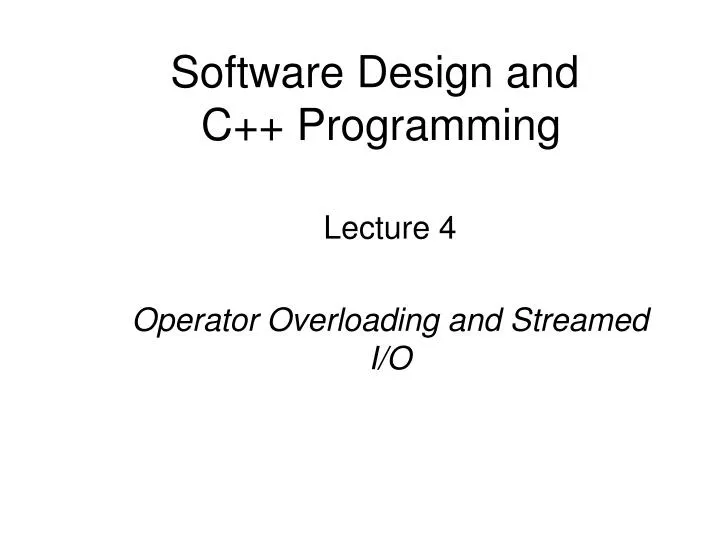 software design and c programming