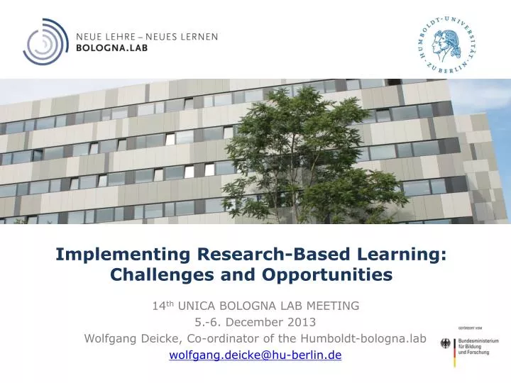 implementing research based learning challenges and opportunities
