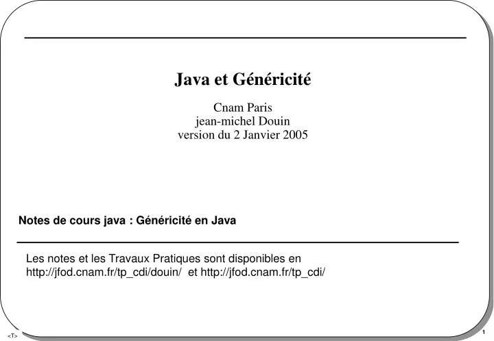 java et g n ricit