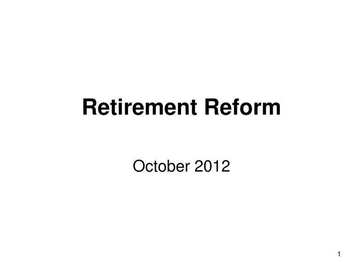 retirement reform