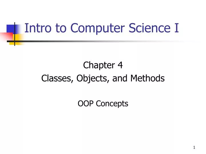 intro to computer science i