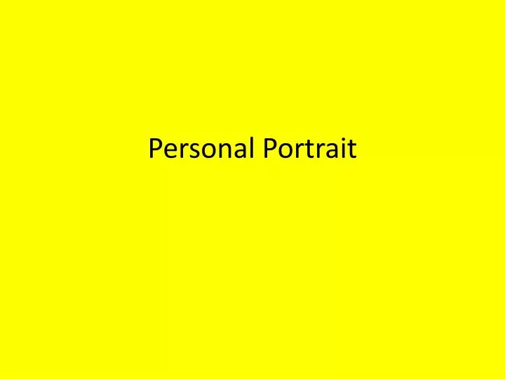 personal portrait