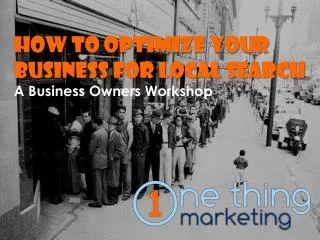 How To Optimize Your Business For Local Search