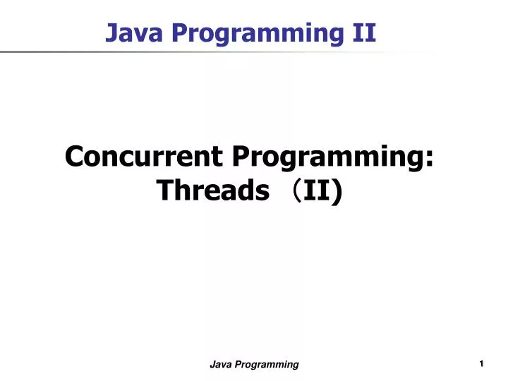 java programming ii
