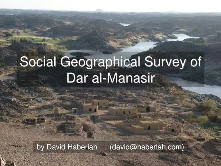 social geographical survey of dar al manasir