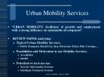 Urban Mobility Services - slide 1