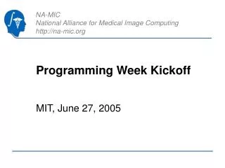 Programming Week Kickoff