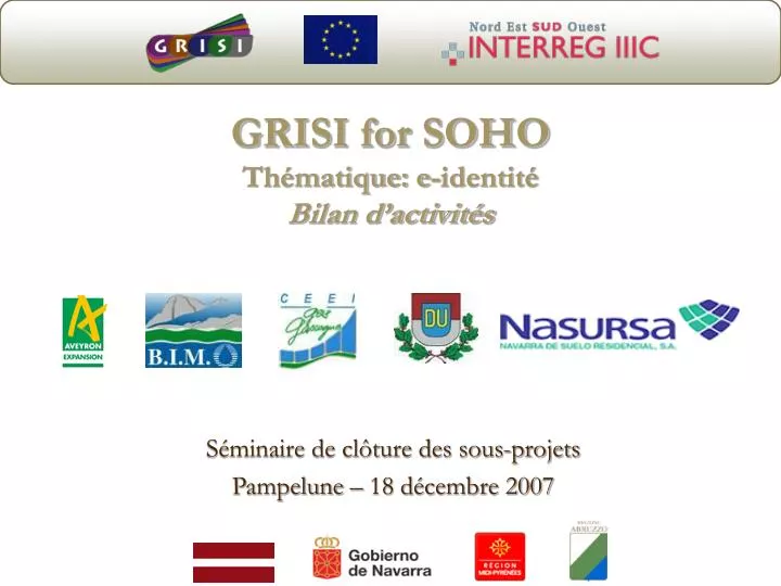 grisi for soho th matique e identit bilan d activit s