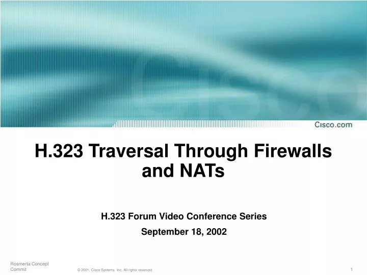 h 323 traversal through firewalls and nats