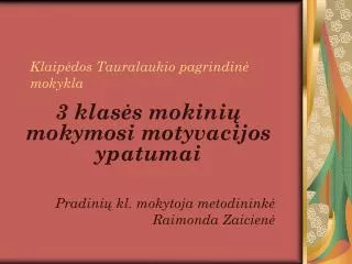 klaip dos tauralaukio pagrindin mokykla