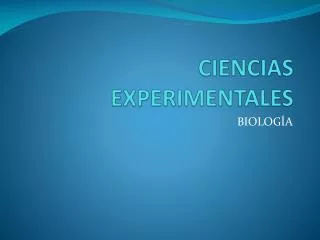ciencias experimentales