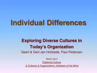 Individual Differences