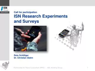 Call for participation ISN Research Experiments and Surveys Reto Schilliger Dr. Christian Glahn