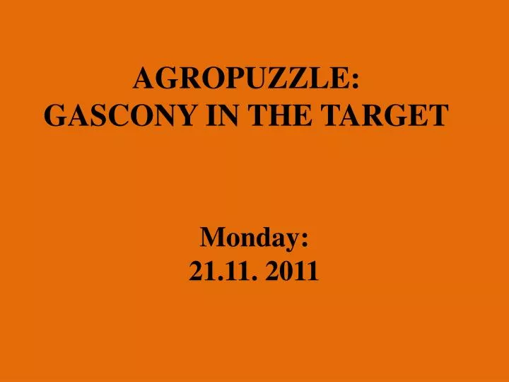 agropuzzle gascony in the target