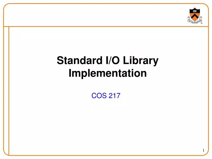 standard i o library implementation
