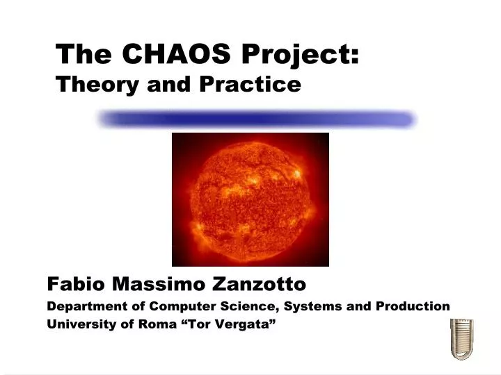the chaos project theory and practice