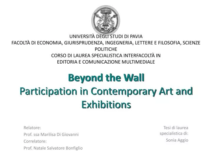 beyond the wall participation in contemporary art and exhibitions