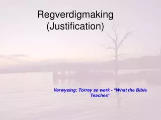 regverdigmaking justification