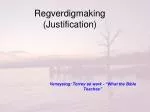 Regverdigmaking (Justification) - slide 1