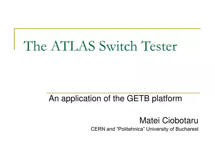 the atlas switch tester