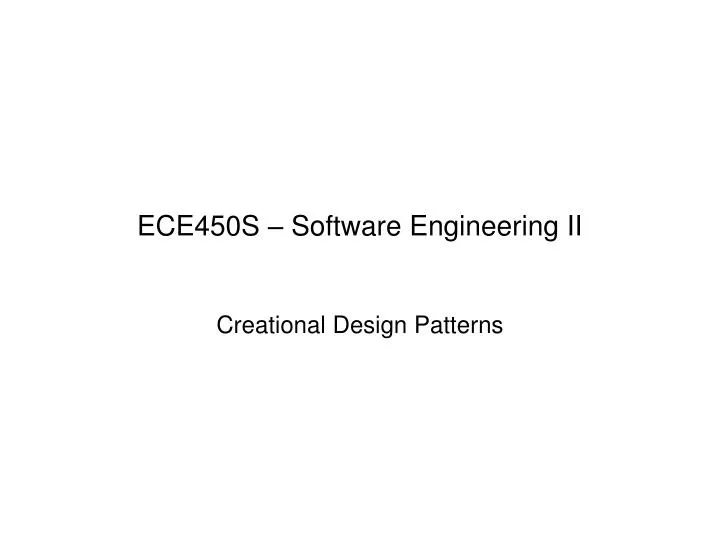 ece450s software engineering ii