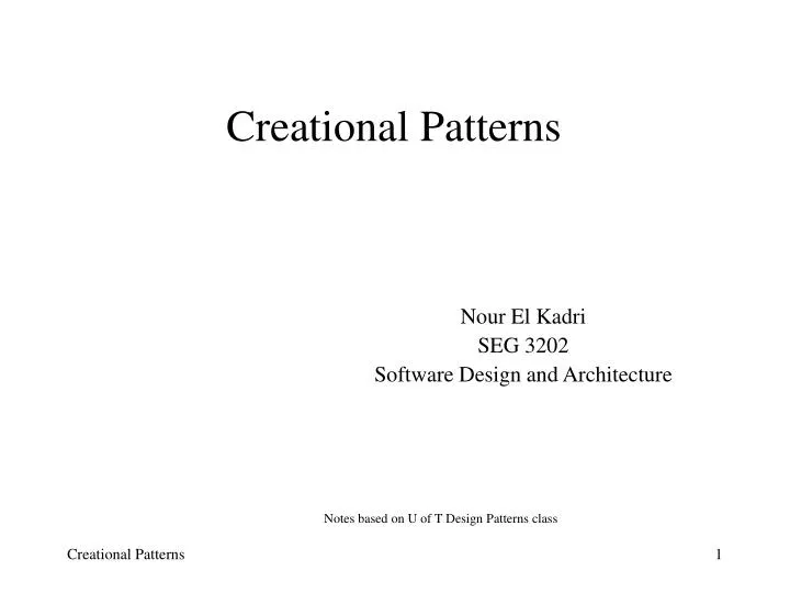 creational patterns