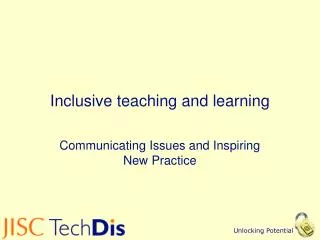 Inclusive teaching and learning