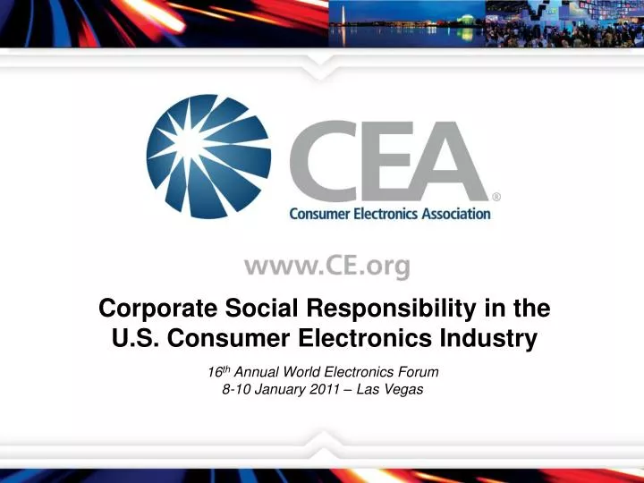 corporate social responsibility in the u s consumer electronics industry