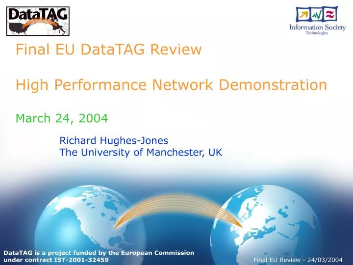 final eu datatag review high performance network demonstration march 24 2004