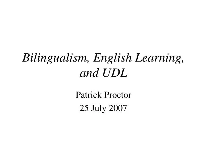 bilingualism english learning and udl