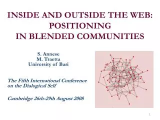 INSIDE AND OUTSIDE THE WEB: POSITIONING IN BLENDED COMMUNITIES