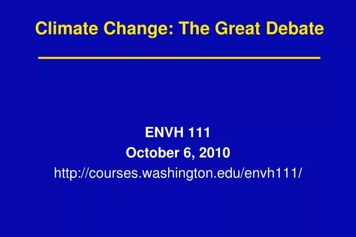 climate change the great debate