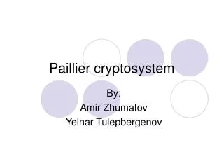 Paillier cryptosystem