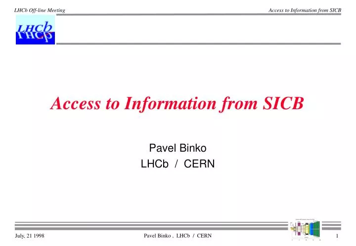 access to information from sicb