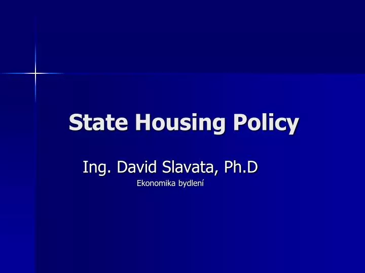 state housing policy