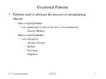 Exploring Maze Creation with Creational Patterns - slide 1