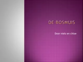 De bosmuis