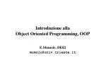 Introduzione alla Object Oriented Programming, OOP - slide 1