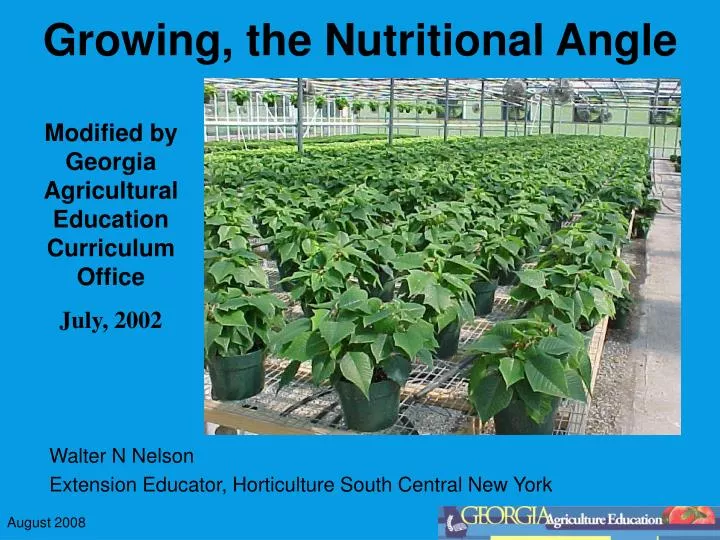 growing the nutritional angle