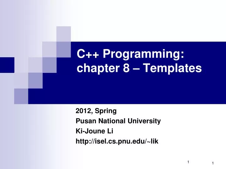 c programming chapter 8 templates