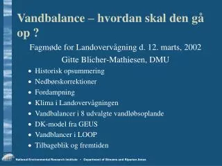 vandbalance hvordan skal den g op