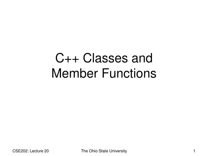 c classes and member functions