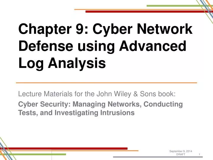 chapter 9 cyber network defense using advanced log analysis