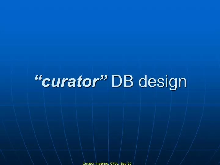 curator db design