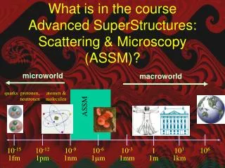What is in the course Advanced SuperStructures: Scattering &amp; Microscopy (ASSM) ?