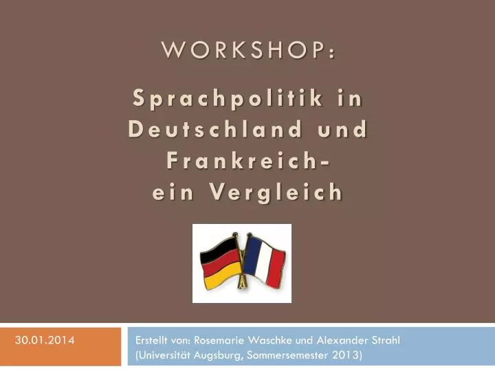workshop sprachpolitik in deutschland und frankreich ein vergleich
