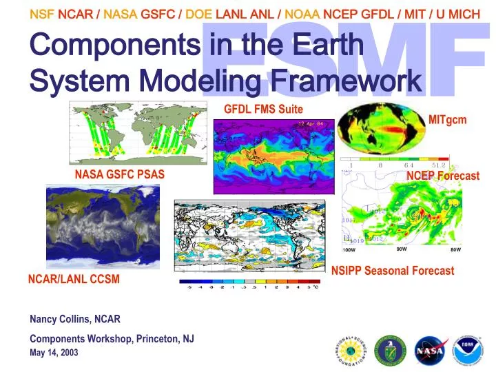 components in the earth system modeling framework